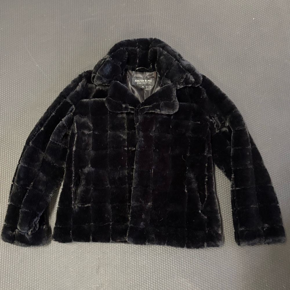 Kristen Blake Plush Black Jacket